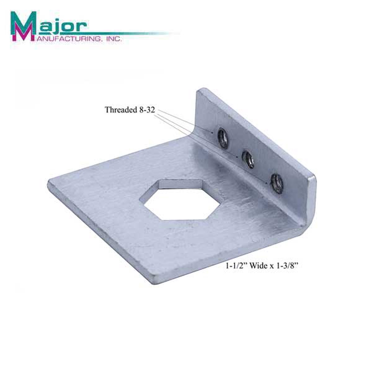 Major Mfg - LMB-07 - Replacement Steel Rod Flush Bolt Guide - Hex Hole