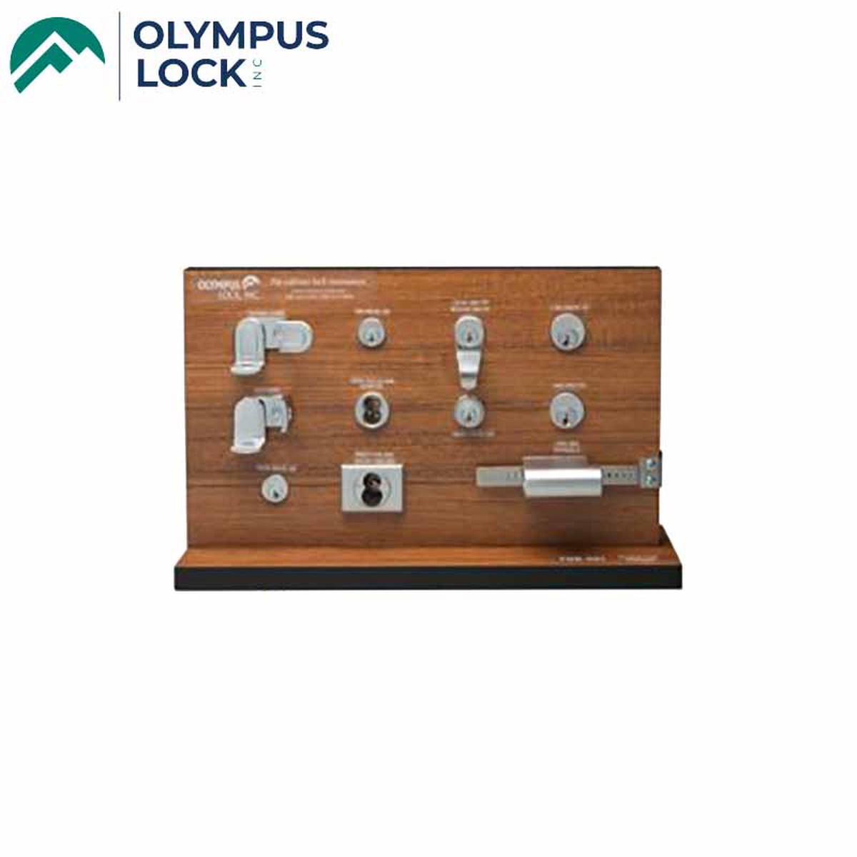 Olympus Lock - Display Board - Includes Large Pin, Small Pin, Interchangeable Core and Padlockable Cam Lock