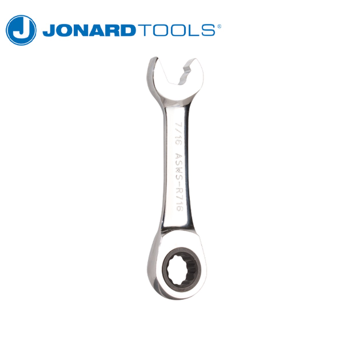 Jonard Tools - Ratcheting Stubby Speed Wrench - 7/16"