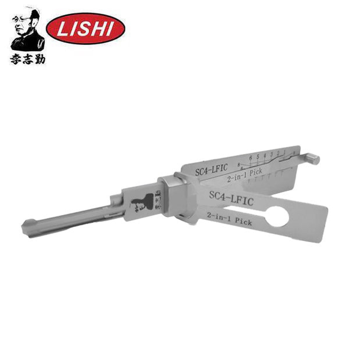 ORIGINAL LISHI - SC4 / 6-Pin / Schlage Keyway Tool / 2-in-1 Pick & Decoder / Large Format Interchangeable Core / AG