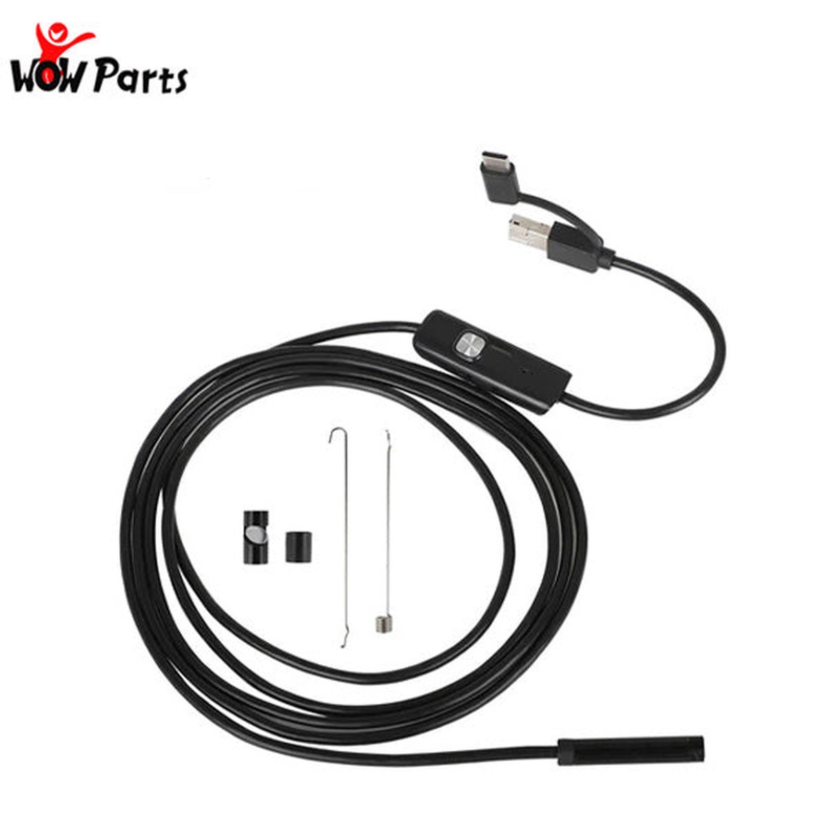 WOW Parts - USB Snake Inspection Camera - 6 Adjustable LEDs - 3.2 ft