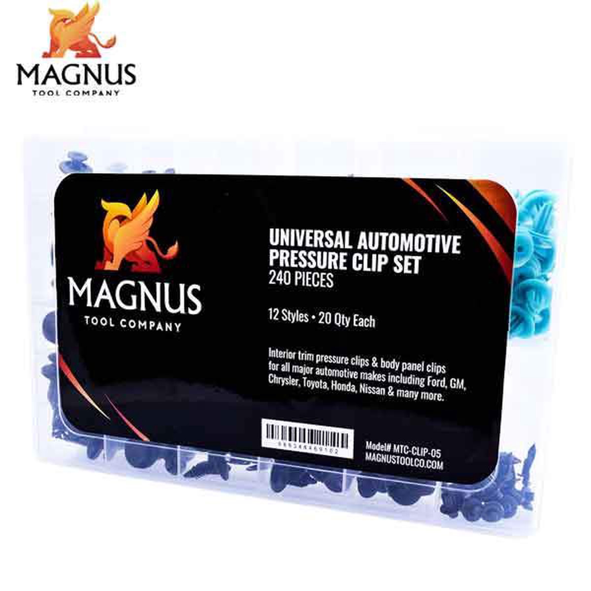Magnus - Universal Automotive Interior Panel Pressure Clips Set - 240pc