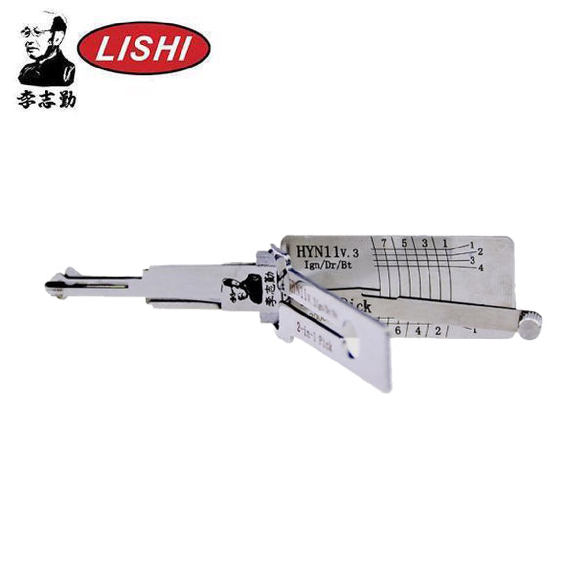 ORIGINAL LISHI - HYN11 (HYN6) / 8-Cut / 2-in-1 Pick & Decoder / IGN / DR / TRUNK