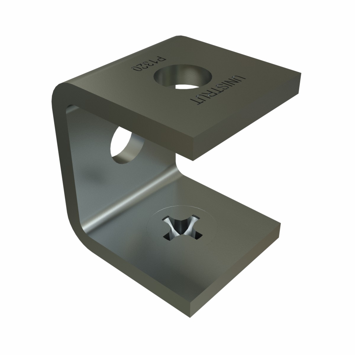 Unistrut P1320 - 2 Hole, 1 Stud, "U" Shape Fitting