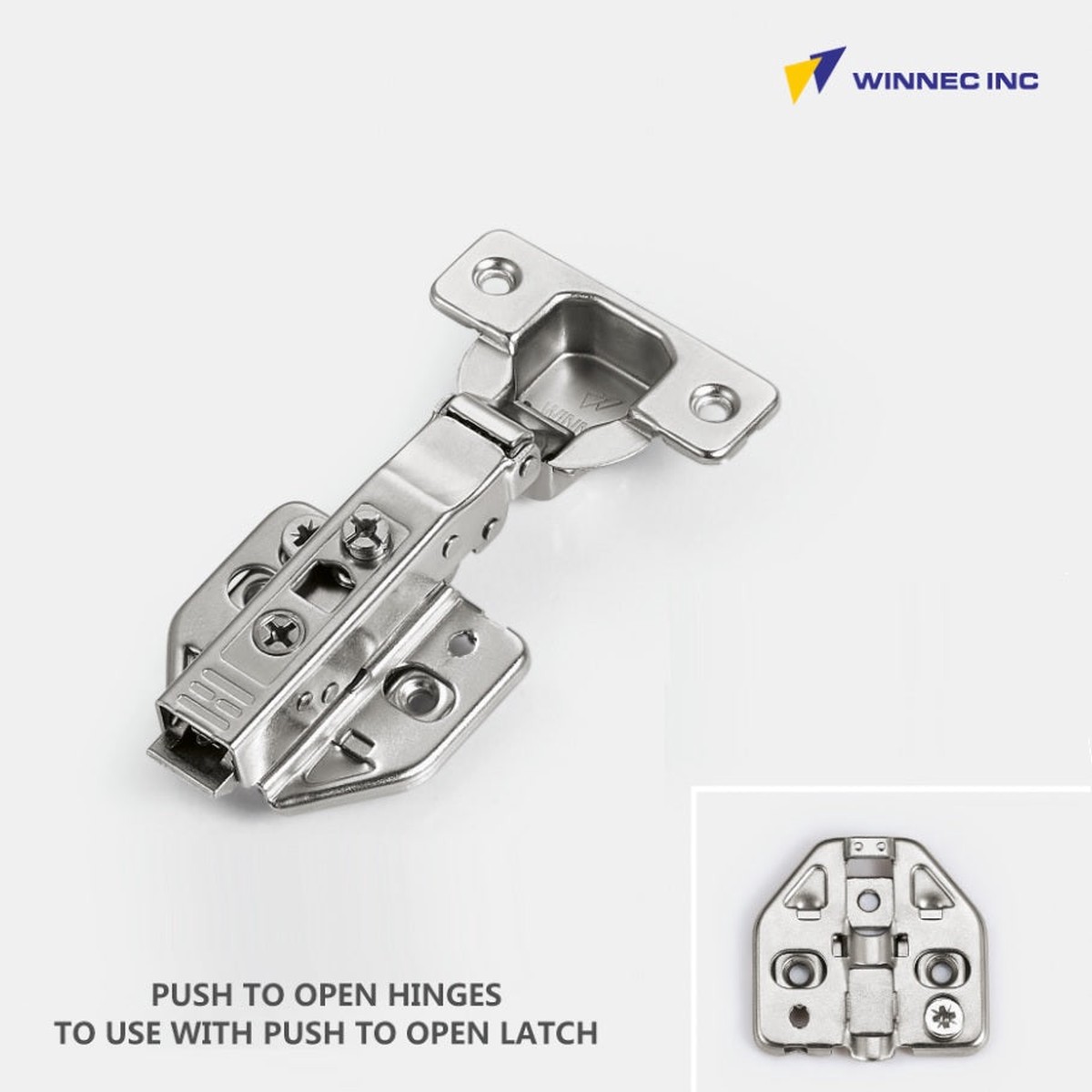 105 Degree Push to Open Hinge (Used Together with Push Latch)