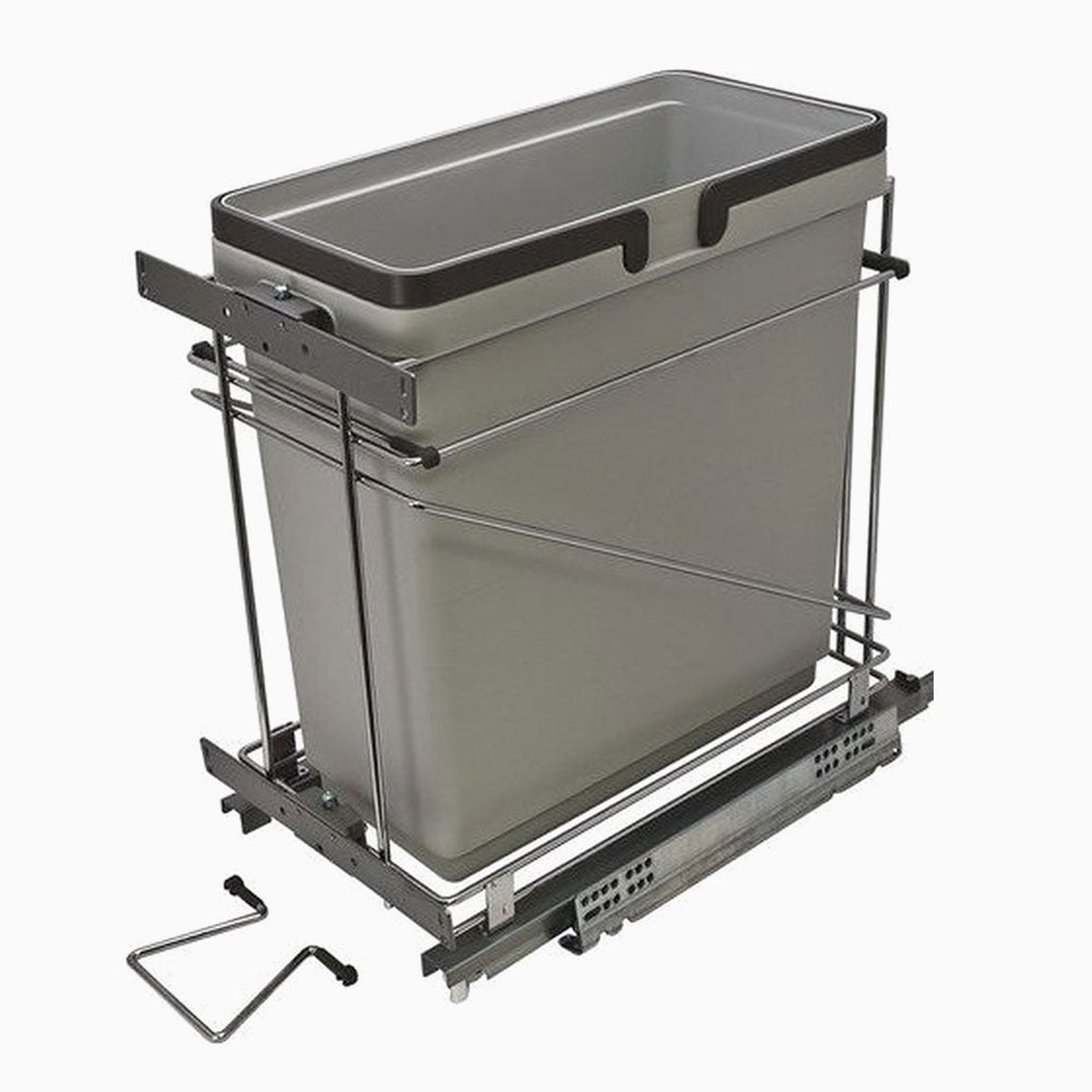 Salice 12 Inches Garbage Bin System with Lid (1 x 35 Qt Bin)