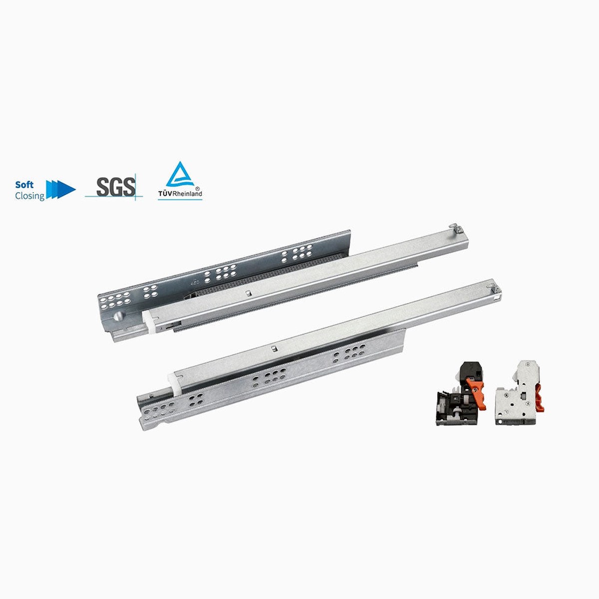 Soft Closing Undermount Drawer Slides 20 Inches