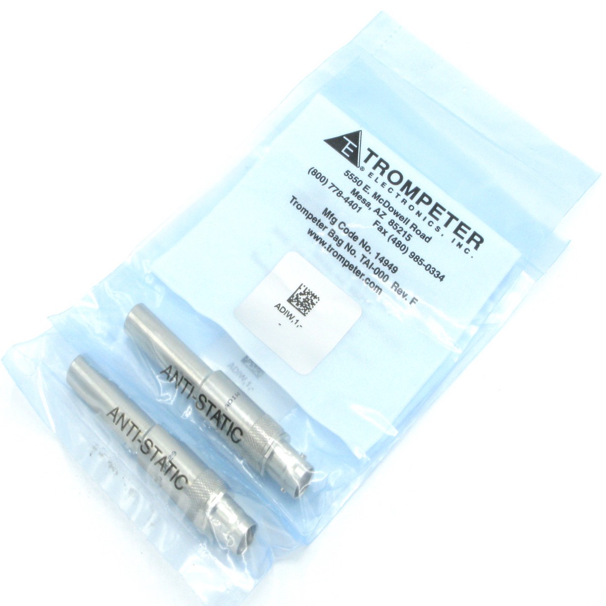 Cinch Connectivity Solutions AD1W Straight RF Adapter, BNC to WECo, 2pc