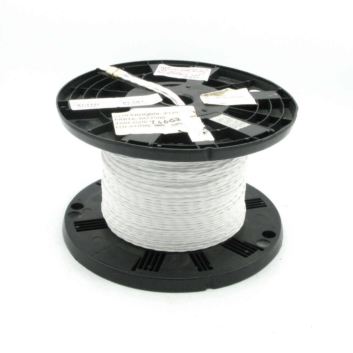 M27500-22RC2S06 22/2 Shielded Silver Coated Copper PTFE Jacketed Wire, 525ft