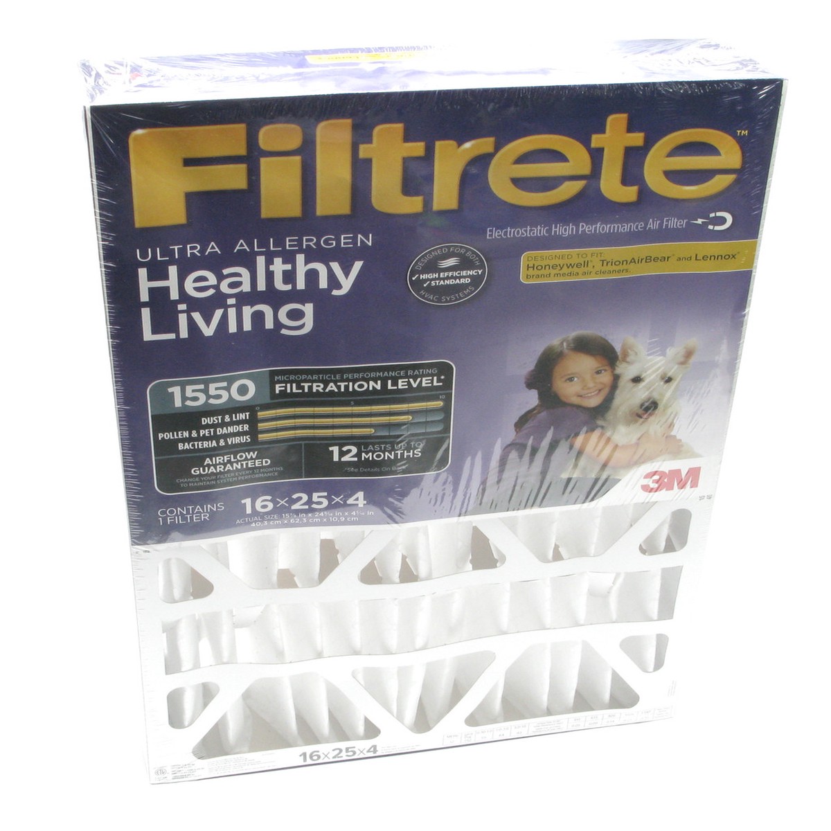 3M Ultra Allergen Reduction Deep Pleat 4" Filter, 2-pack