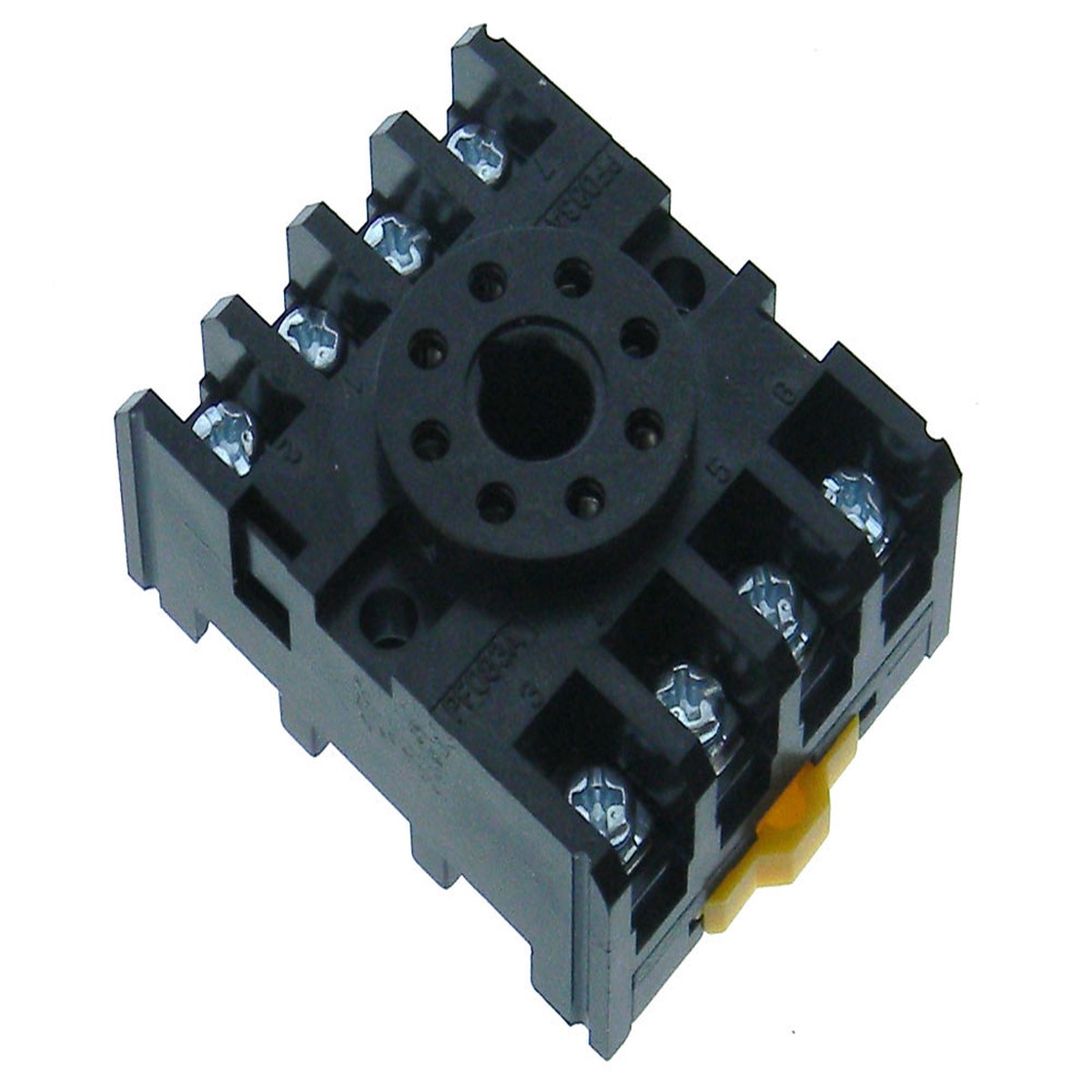 DIN Mount Relay Socket - 8 Pin Round Base Relays