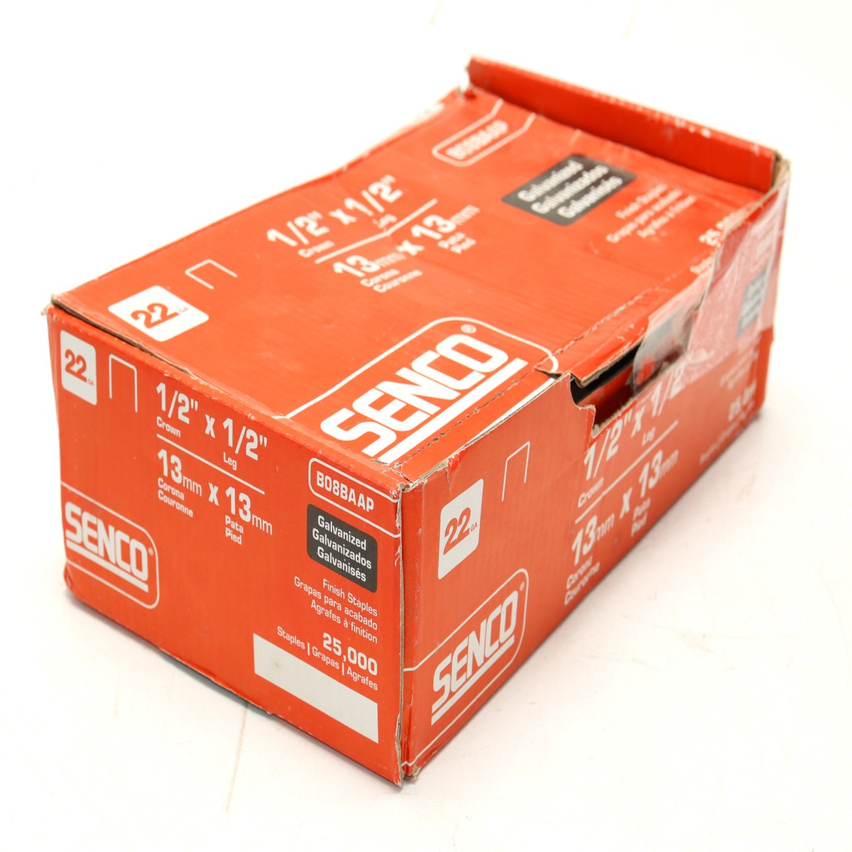 Senco B08BAAP 22 Ga. 1/2 Crown Fine Wire Staples