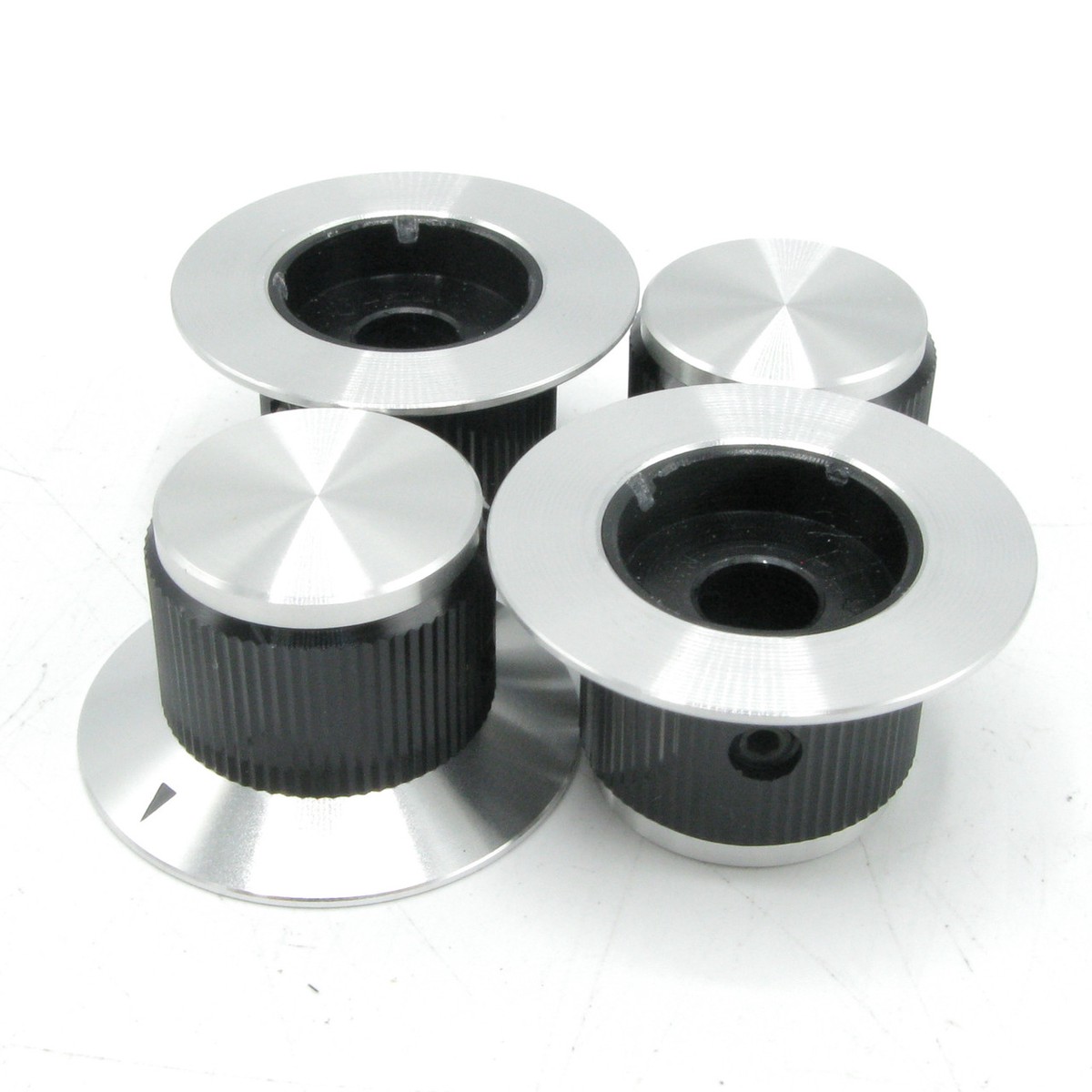 Alco Knob KNS701BA18 Aluminum Knobs, 1/8" Shaft, 4pc