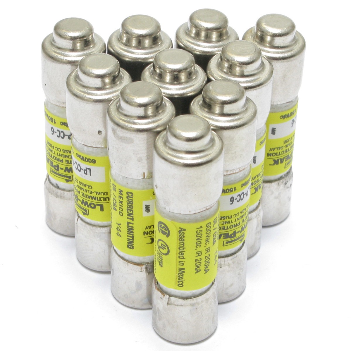 Bussmann LP-CC-6 6 Amp Time Delay Fuses, 10pcs