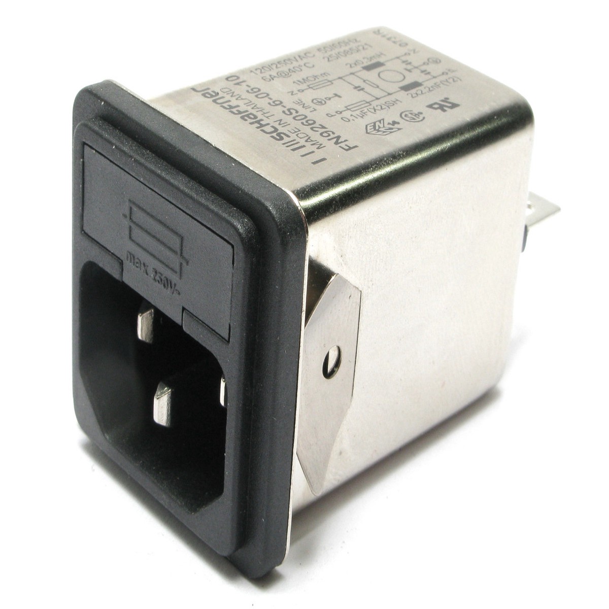 General Purpose IEC Power Entry Module, Snap-Fit