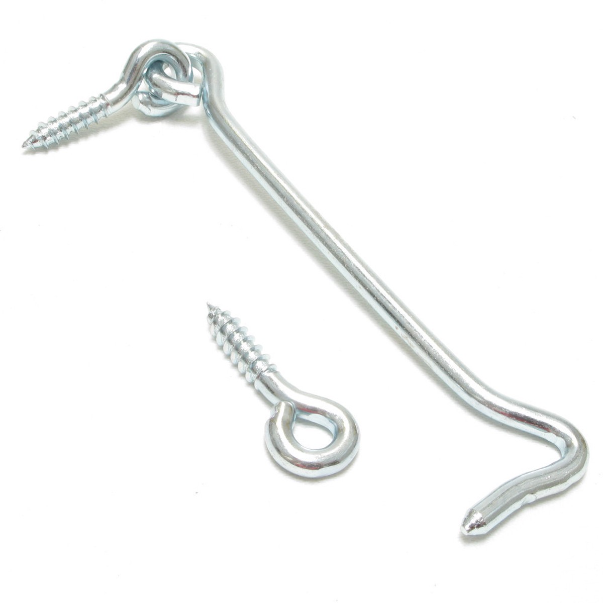 Hook & Eye, Zinc Plated, 6 Inch