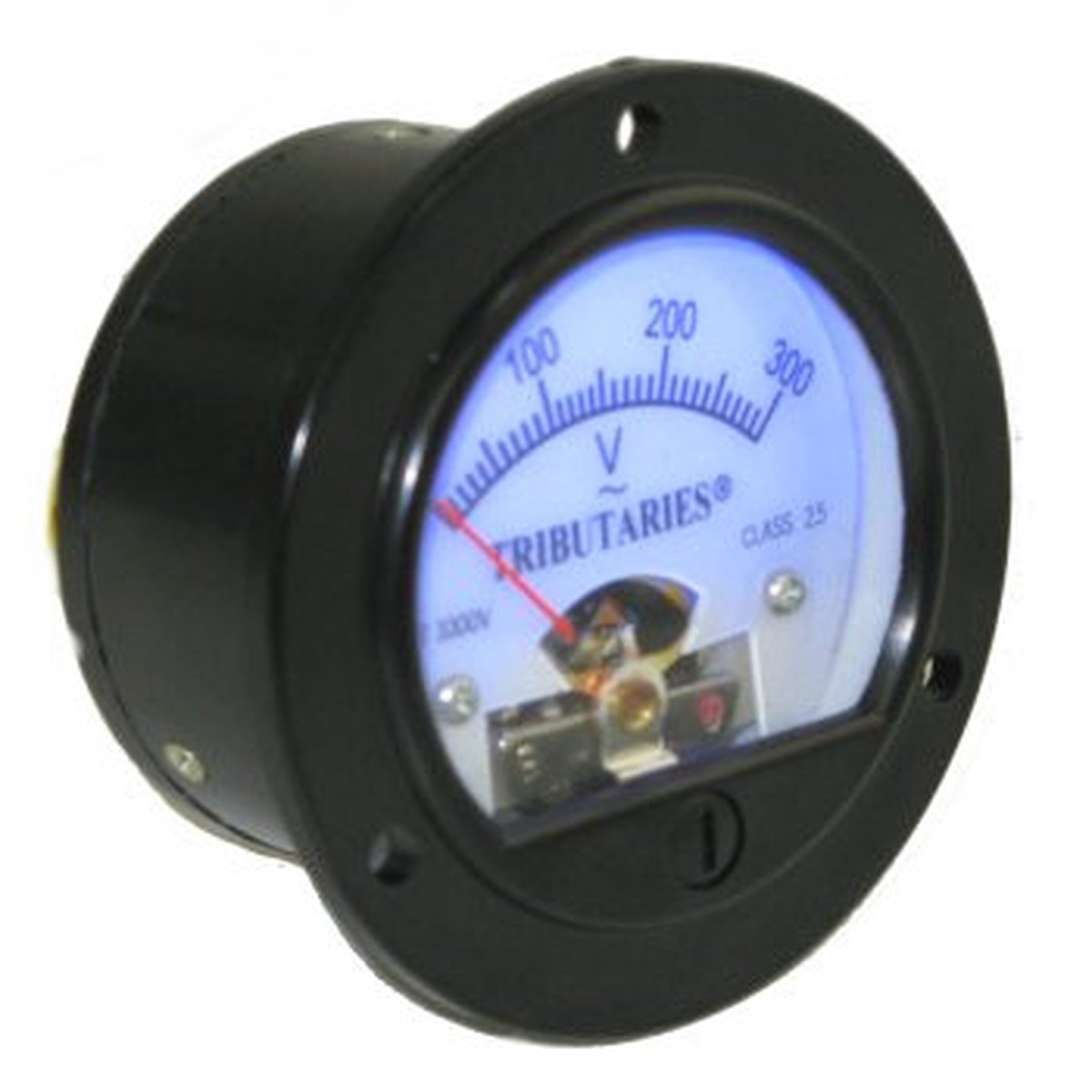 0 - 300 Volt AC Analog Panel Meter, LED-Illuminated