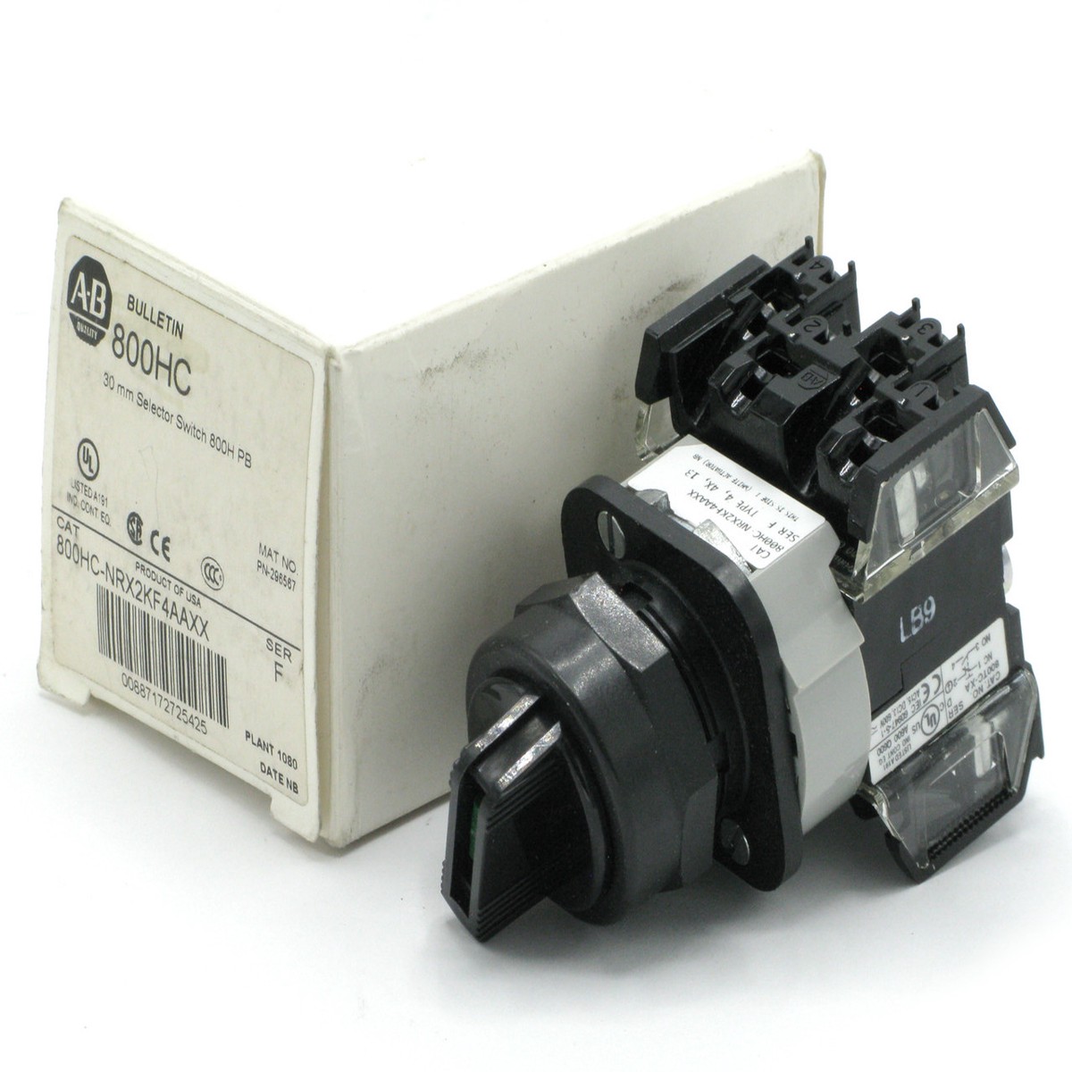 Allen-Bradley 800HC-NRX2KF4AAXX 30mm 4-position Selector Switch