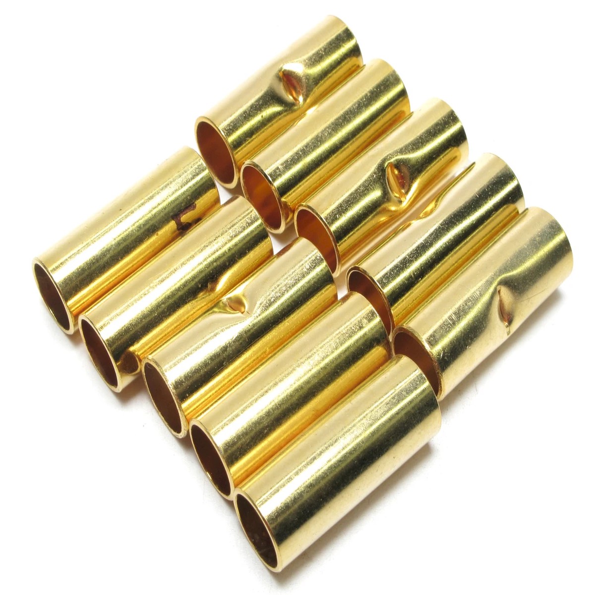 Butt Lug/Splice, 2AWG, Gold-Plated, 10pcs