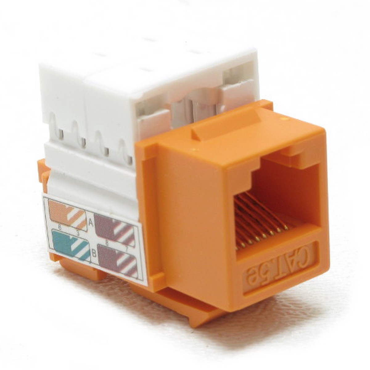 CAT 5e Keystone Jack Orange
