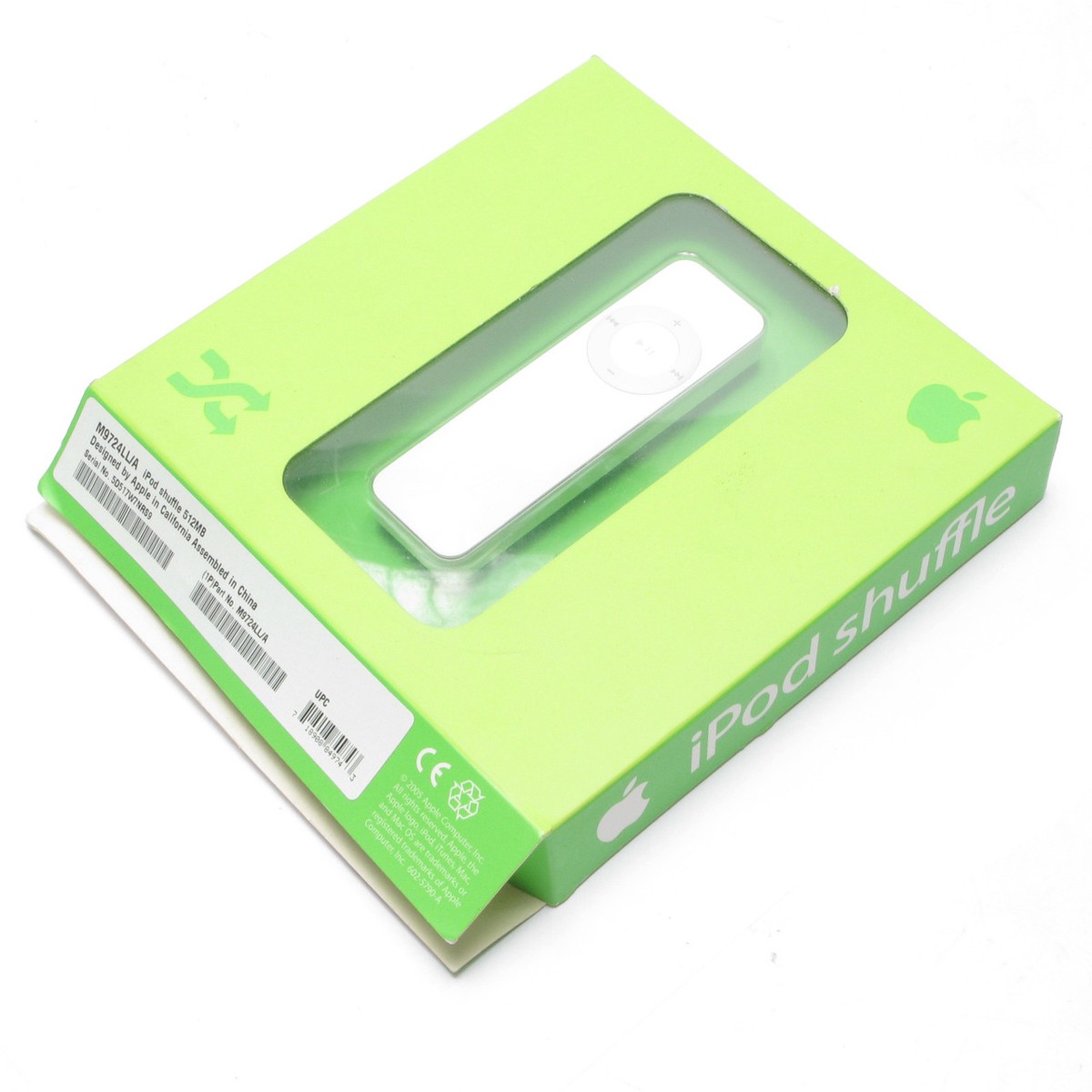 iPod Shuffle, 512MB, 1st Gen, M9724LL/A, Open Box