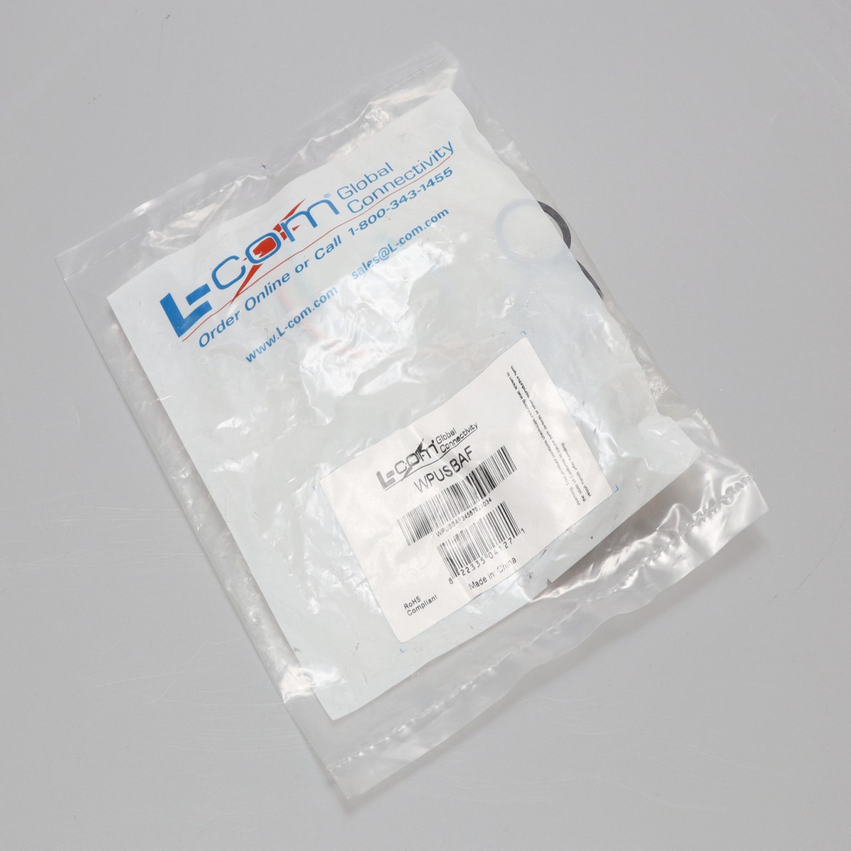 L-Com WPUSBAF Waterproof USB Type A Panel Mount Jack, with 10" Wire Leads