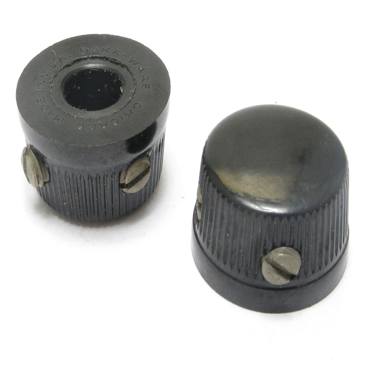 Vintage Black Bakelite Plastic Cupcake Knob