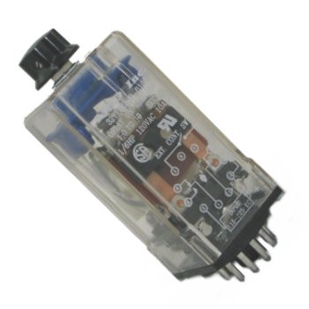 120 Volt DC Relay, DPDT 10 Amp, Time Delay on Release