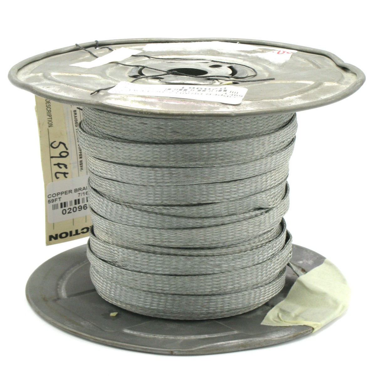 59 Feet 7/16" Braided Grounding Strap Copper Flat Braid