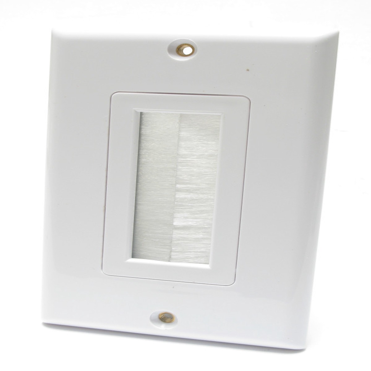 Decora Brush Plate Feed Through, White