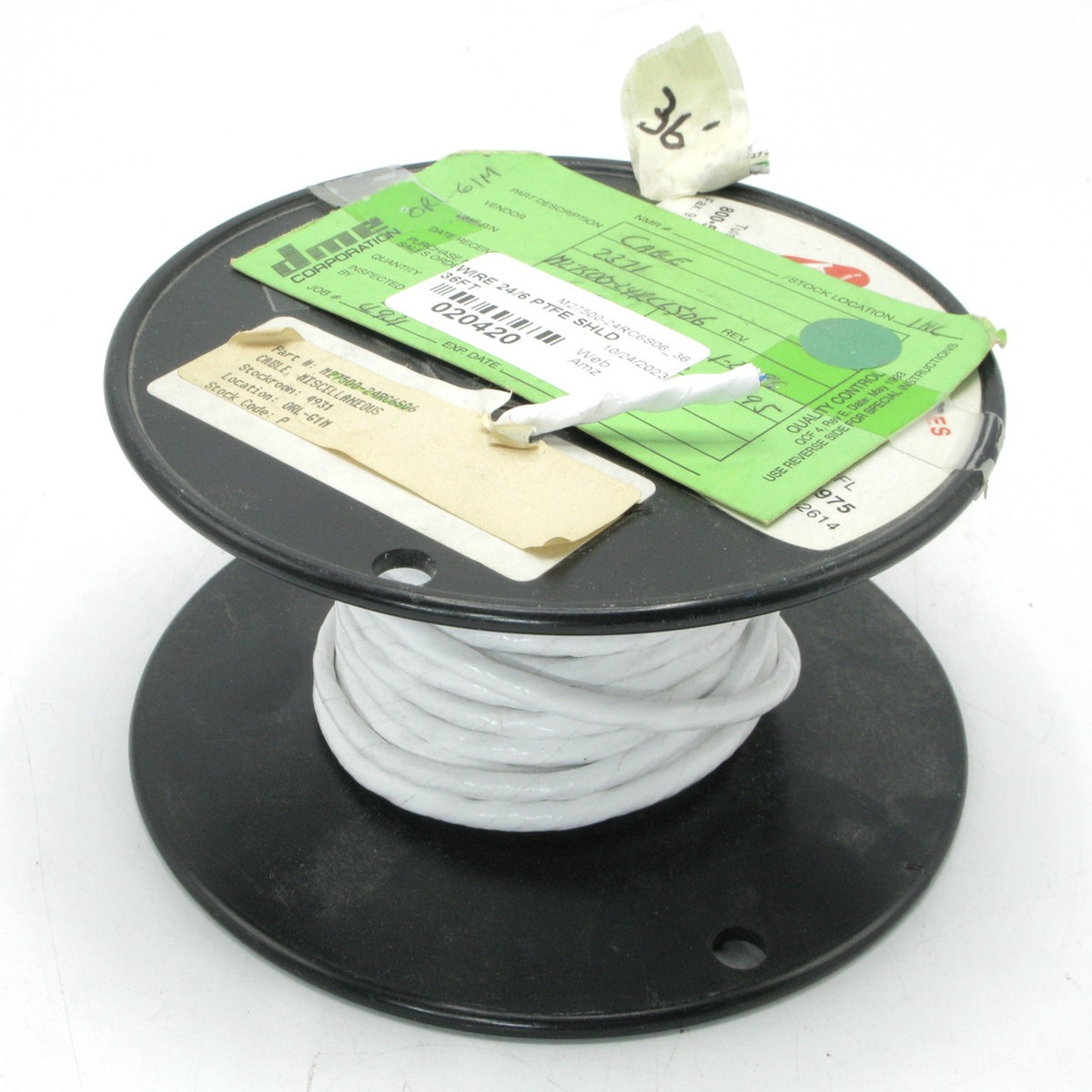 M27500-24RC6S06 24/6 Shielded Silver Plated Copper PTFE Jacketed Wire, 36ft