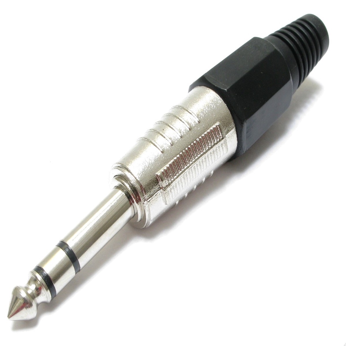 Standard 1/4 Inch Stereo Phone Plug with Rubber Flex Relief