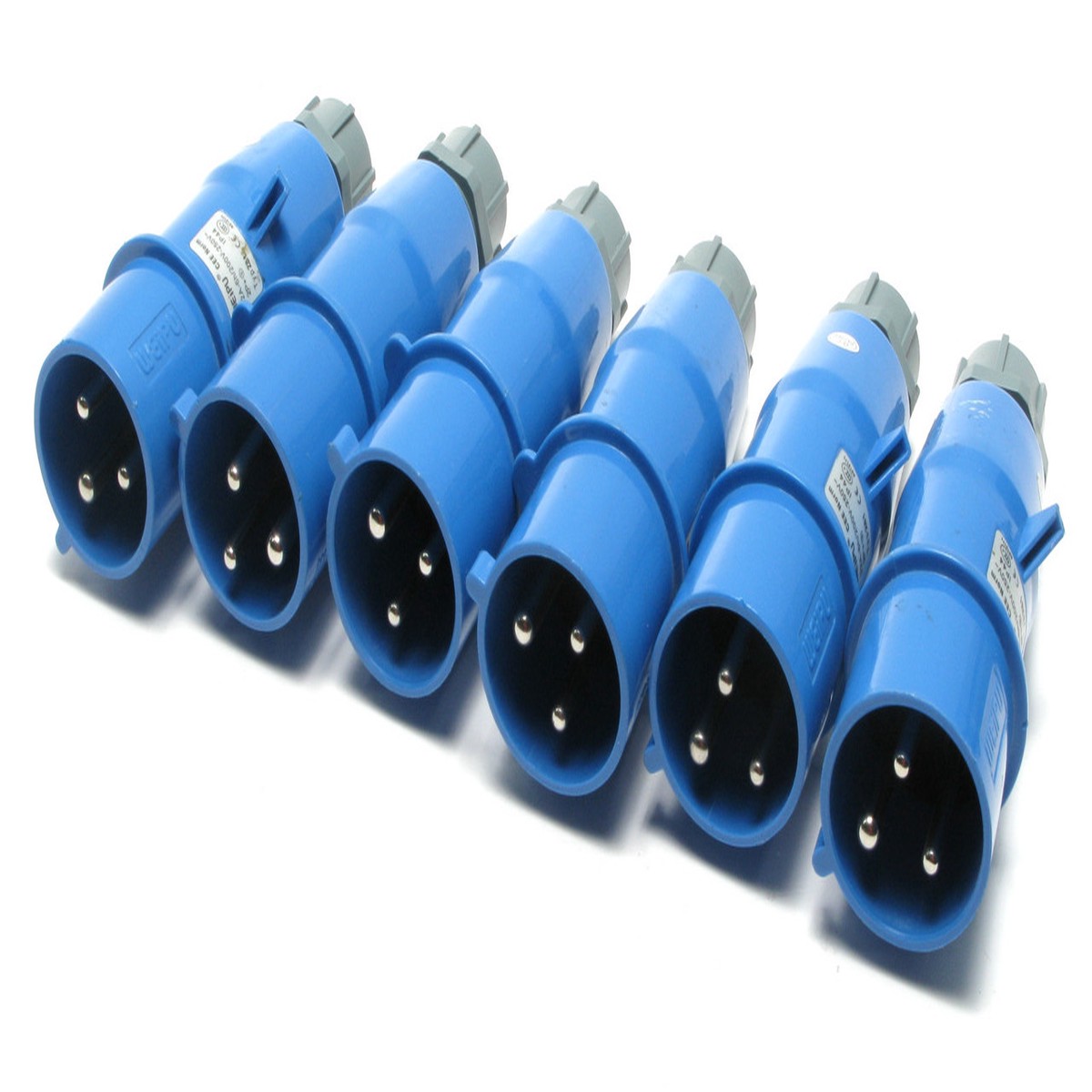 Weipu Typ281 250VAC 32 Amp, 2P+E Pin-Sleeve Connector, plug, 6pc