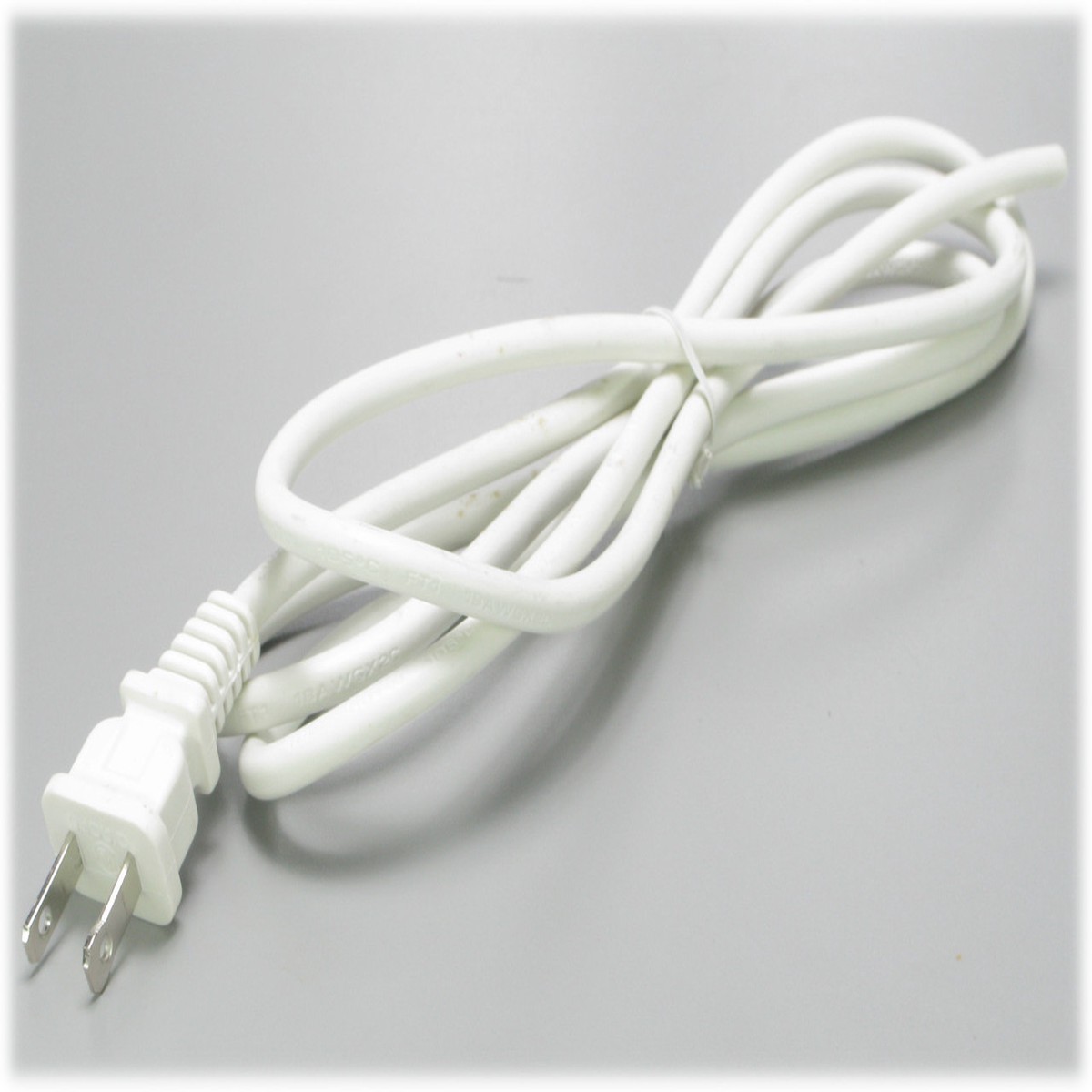 18/2 SJTW Replacement Power Cord, White, Single End