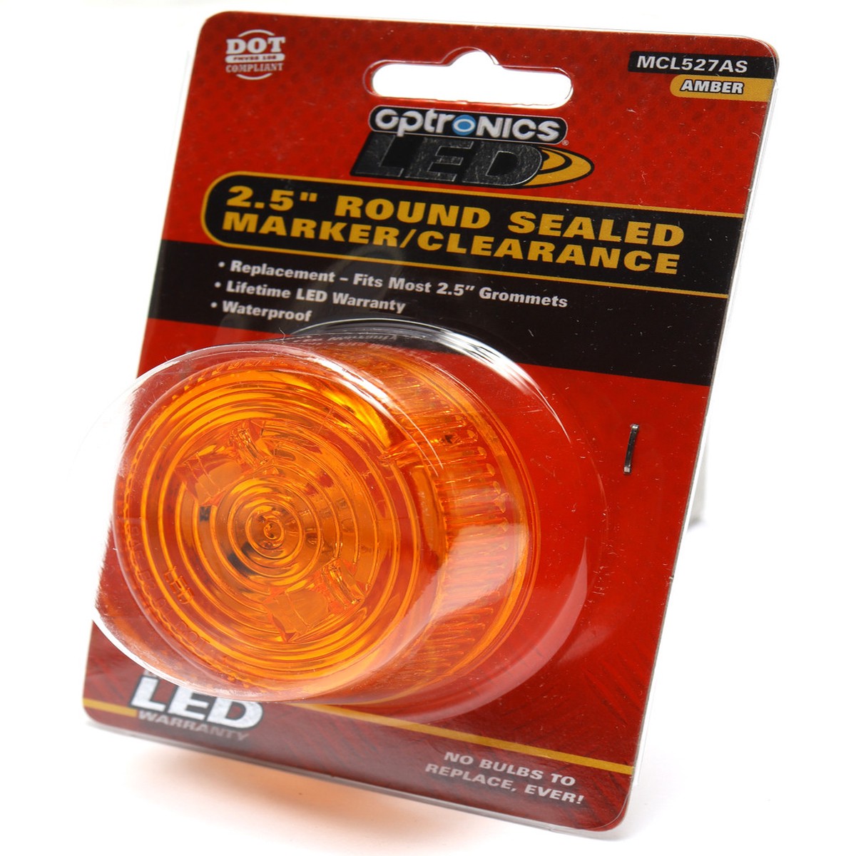 Optronics MCL527AS Round Sealed LED Marker/Clearance Light, 2.5"