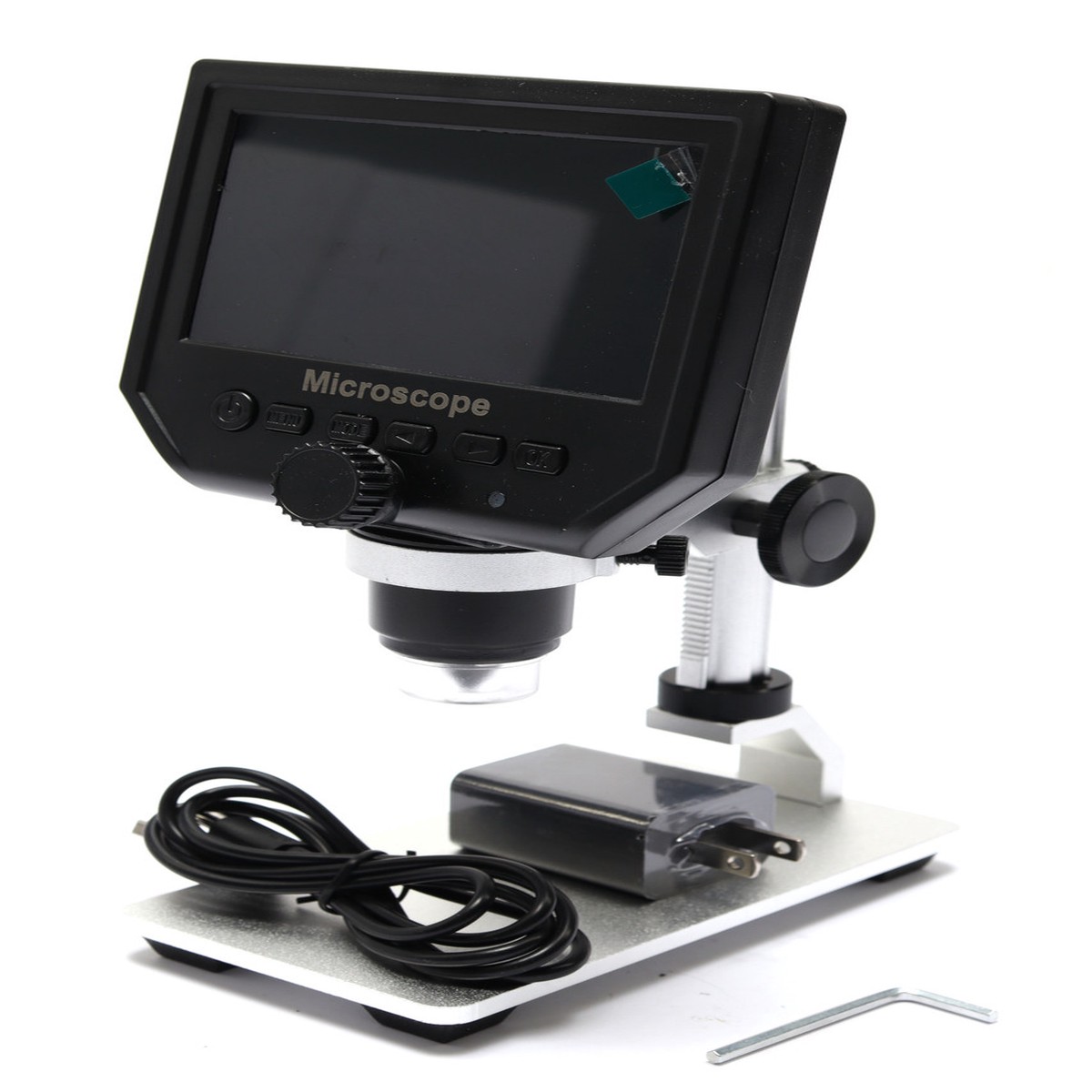 1-600X LED Digital Microscope, HD 4.3" LCD Screen