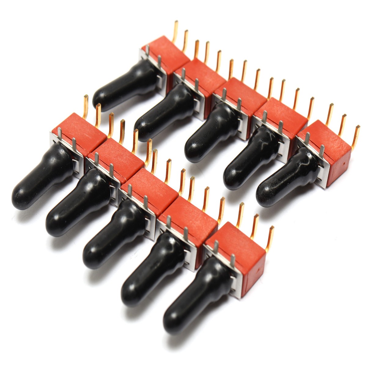 C&K Switches E121SD1AGE Pushbutton Switches, ON-(ON), 10pcs