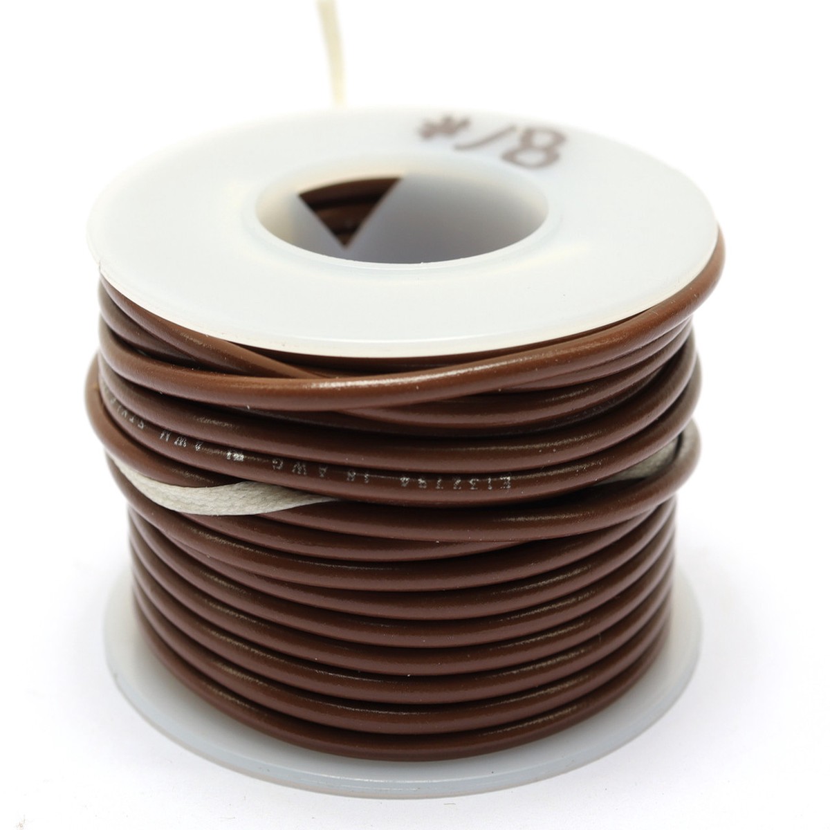 18AWG PVC Jacketed Stranded Hookup Wire, Brown, 35ft