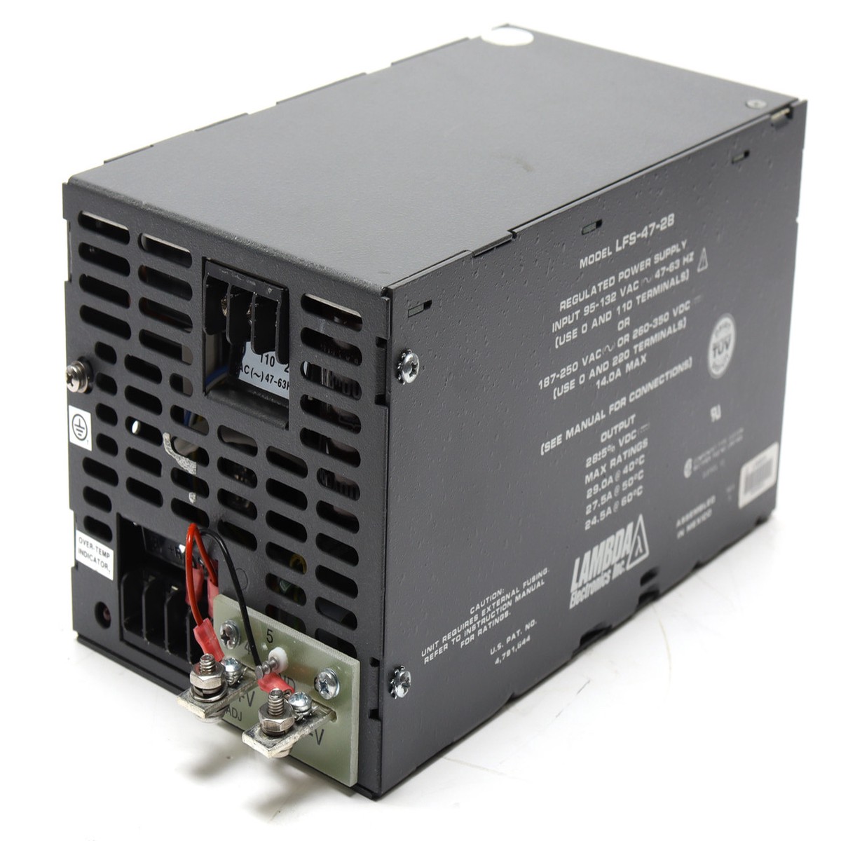 Lambda LFS-47-28 28VDC, 29 Amp Regulated Power Supply