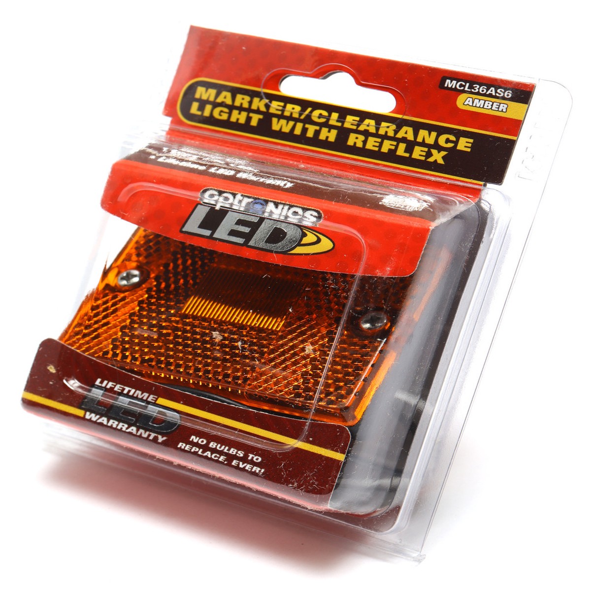 Optronics MCL36AS6 Yellow Marker/Clearance Light With Reflex