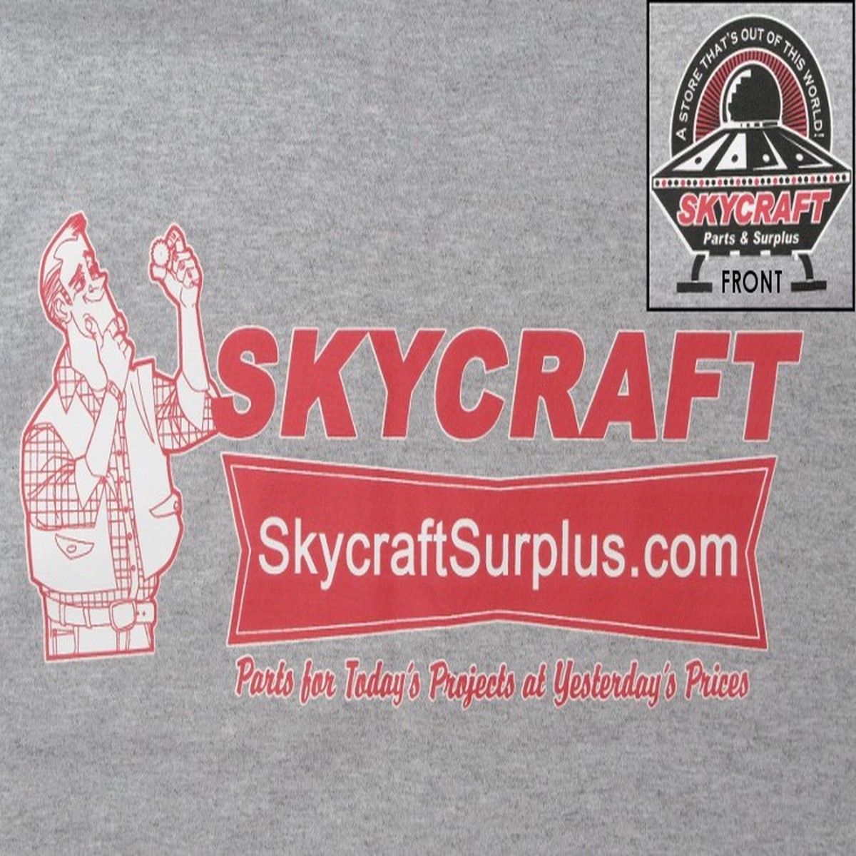Skycraft Parts & Surplus Grey T-Shirt, Medium