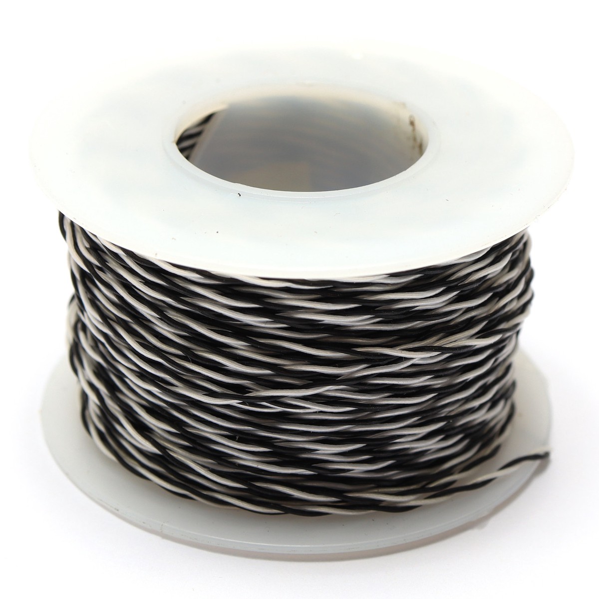 28/2 Kynar Twisted Pair Wire Wrap Wire, Black/White, 100 Foot