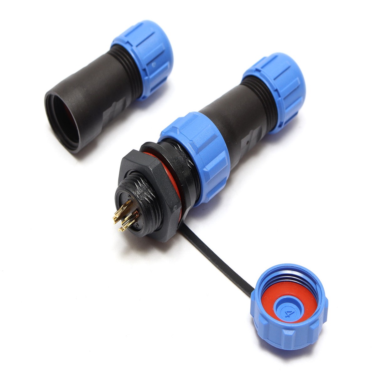 SP13 Waterproof 4-Pin LED High Power Connectors, 2pc