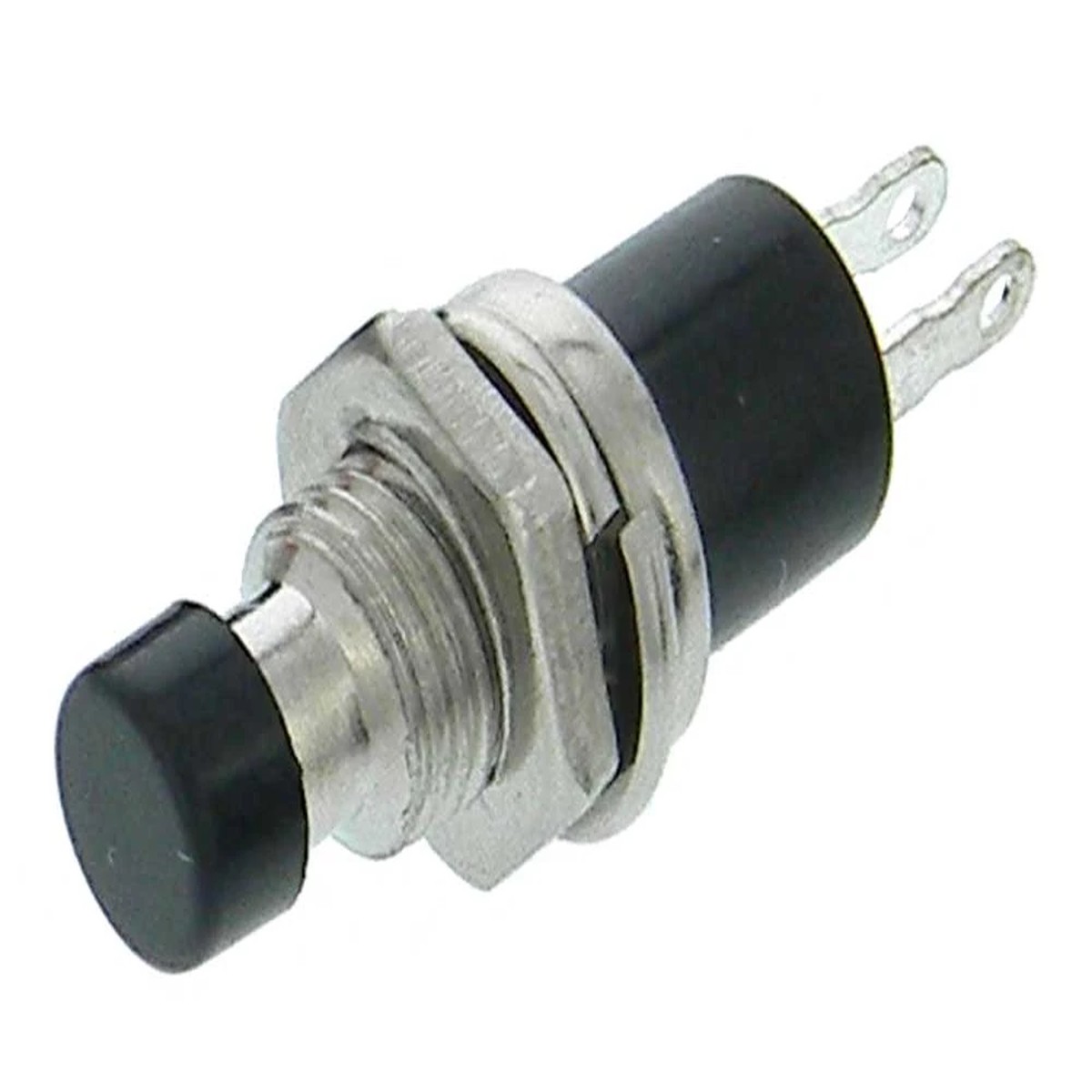 SPST-N.C. Mini Push Button Switch - Momentary - Black