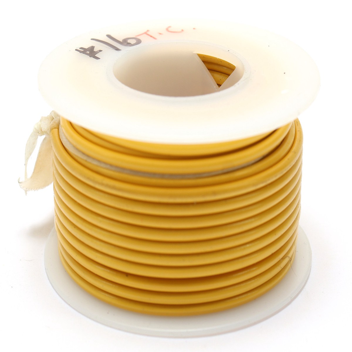 16AWG PVC Jacketed Stranded Hookup Wire, Yellow, 30ft