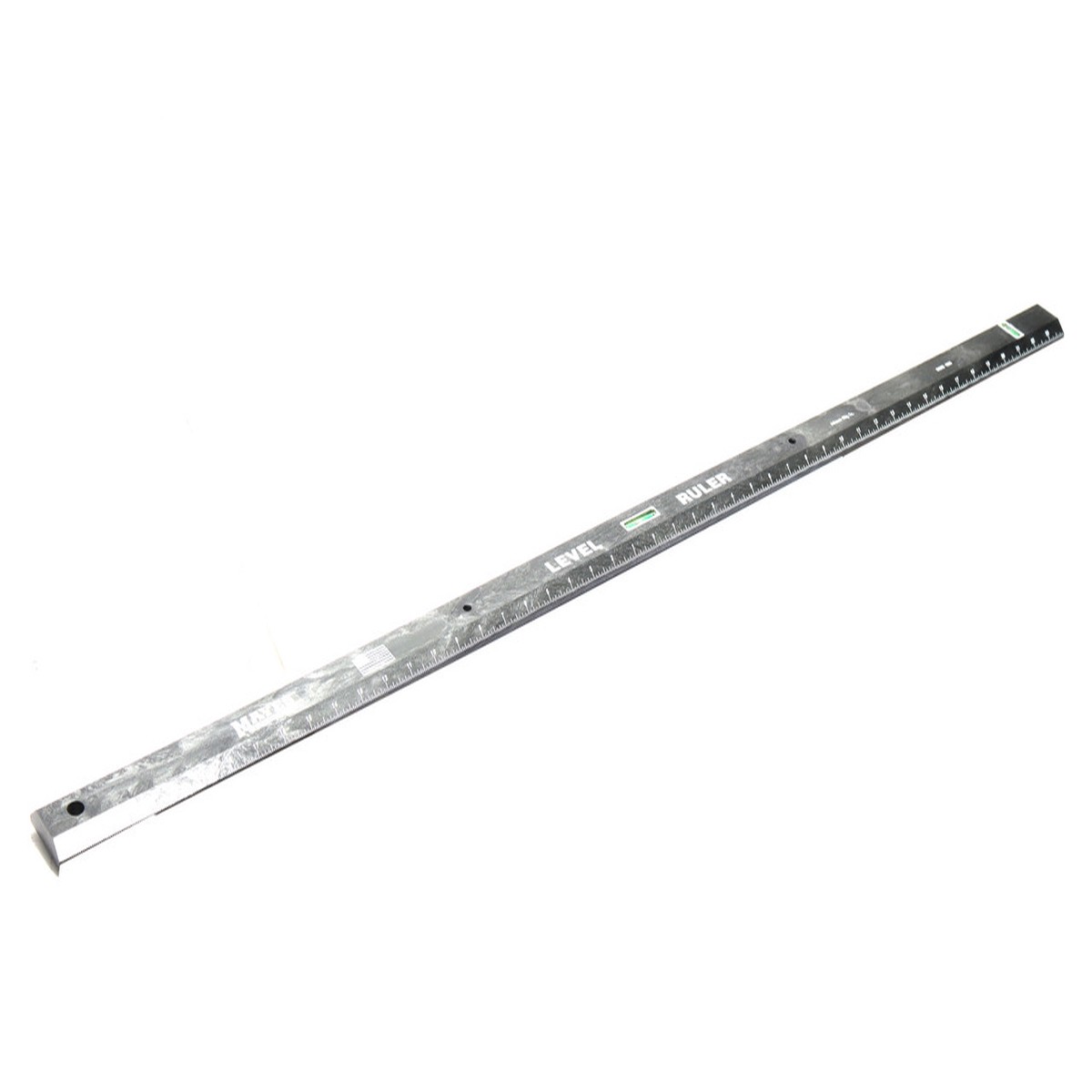 Mayes 60744 Magnetic Poly Level Rule w/ Vials, Black, 48in